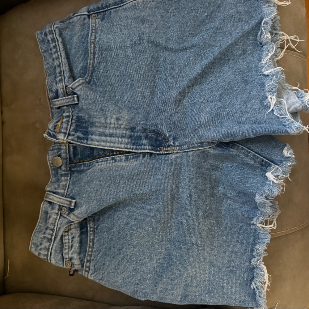 Ralph Lauren Blue Frayed Jean Shorts